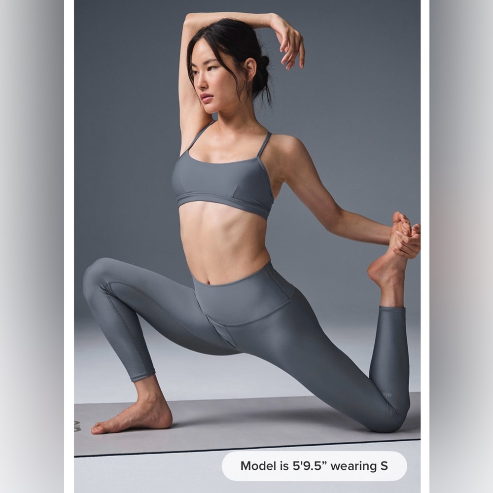 ALO Steel Grey 7/8 High Waist Airlift Leggings. Worn once- sold out! XS